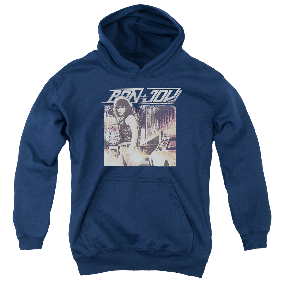 Bon Jovi Runaway Jon - Youth Hoodie Youth Hoodie (Ages 8-12) Bon Jovi   