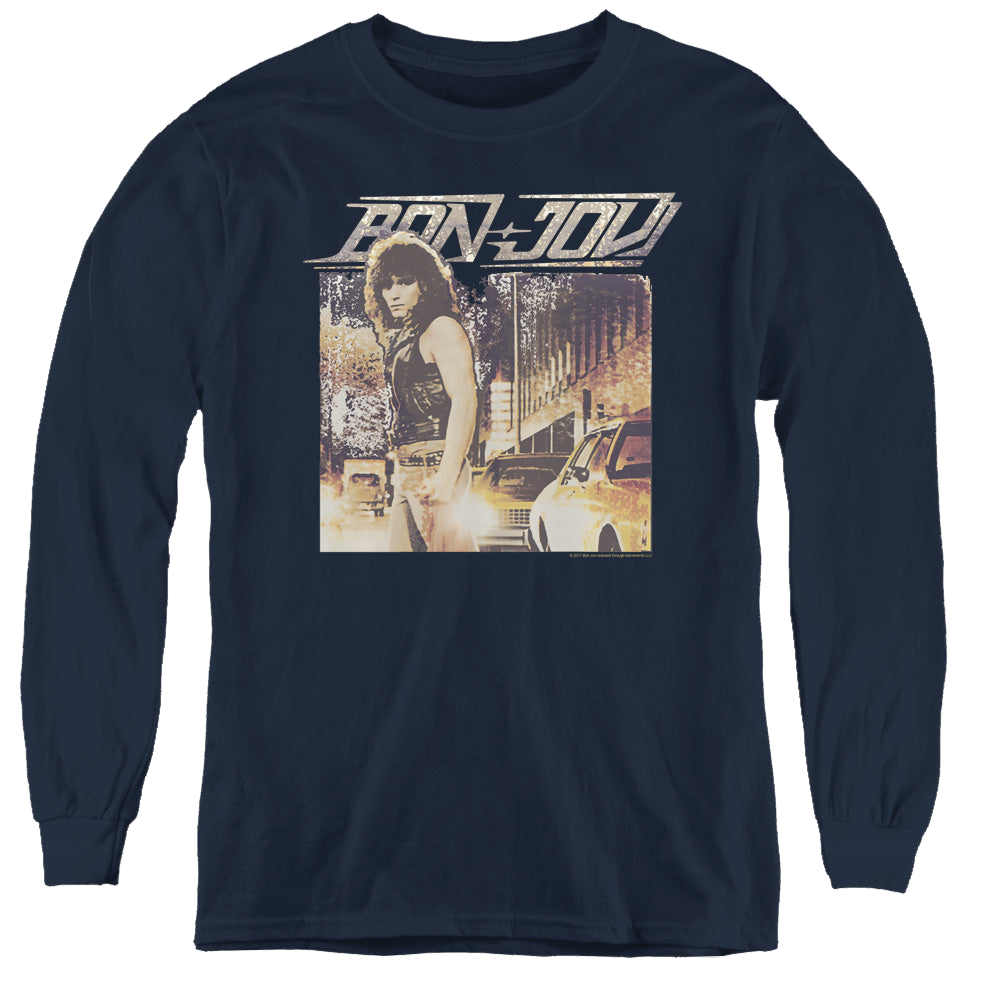 Bon Jovi Runaway Jon - Youth Long Sleeve T-Shirt Youth Long Sleeve T-Shirt Bon Jovi   