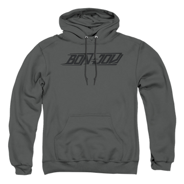 Charcoal pullover hoodie with Bon Jovi New Logo graphic