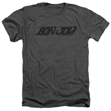 Charcoal men's heather t-shirt with Bon Jovi New Logo graphic