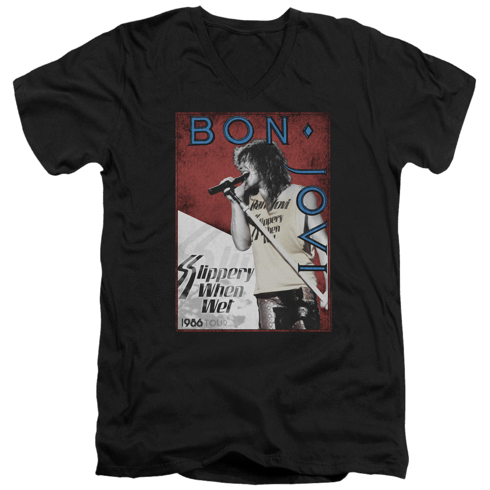 Bon Jovi 86 Tour - Men's V-Neck T-Shirt Men's V-Neck T-Shirt Bon Jovi   