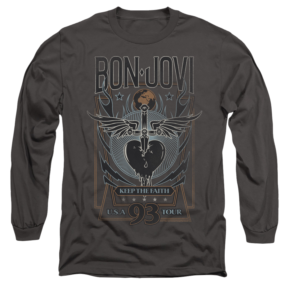 Bon Jovi Keep The Faith - Men's Long Sleeve T-Shirt Men's Long Sleeve T-Shirt Bon Jovi   