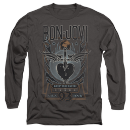 Bon Jovi Keep The Faith - Men's Long Sleeve T-Shirt Men's Long Sleeve T-Shirt Bon Jovi   