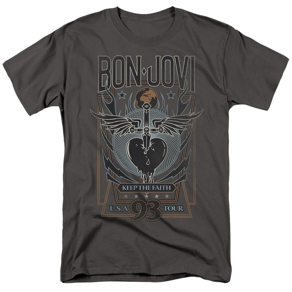 Bon Jovi Keep The Faith - Men's Regular Fit T-Shirt Men's Regular Fit T-Shirt Bon Jovi   