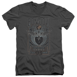 Bon Jovi Keep The Faith - Men's V-Neck T-Shirt Men's V-Neck T-Shirt Bon Jovi   