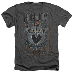 Bon Jovi Keep The Faith - Men's Heather T-Shirt Men's Heather T-Shirt Bon Jovi   