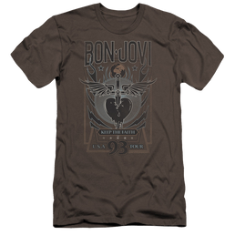 Bon Jovi Keep The Faith - Men's Premium Slim Fit T-Shirt Men's Premium Slim Fit T-Shirt Bon Jovi   