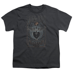 Bon Jovi Keep The Faith - Youth T-Shirt Youth T-Shirt (Ages 8-12) Bon Jovi   
