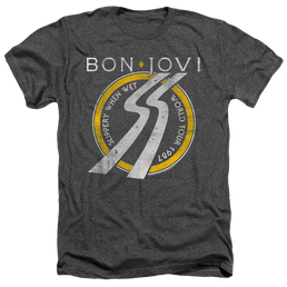 Bon Jovi Slippery When Wet World Tour - Men's Heather T-Shirt Men's Heather T-Shirt Bon Jovi   