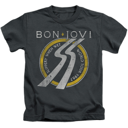 Bon Jovi Slippery When Wet World Tour - Kid's T-Shirt Kid's T-Shirt (Ages 4-7) Bon Jovi   