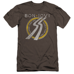Bon Jovi Slippery When Wet World Tour - Men's Premium Slim Fit T-Shirt Men's Premium Slim Fit T-Shirt Bon Jovi   