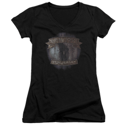 Bon Jovi New Jersey - Juniors V-Neck T-Shirt Juniors V-Neck T-Shirt Bon Jovi   