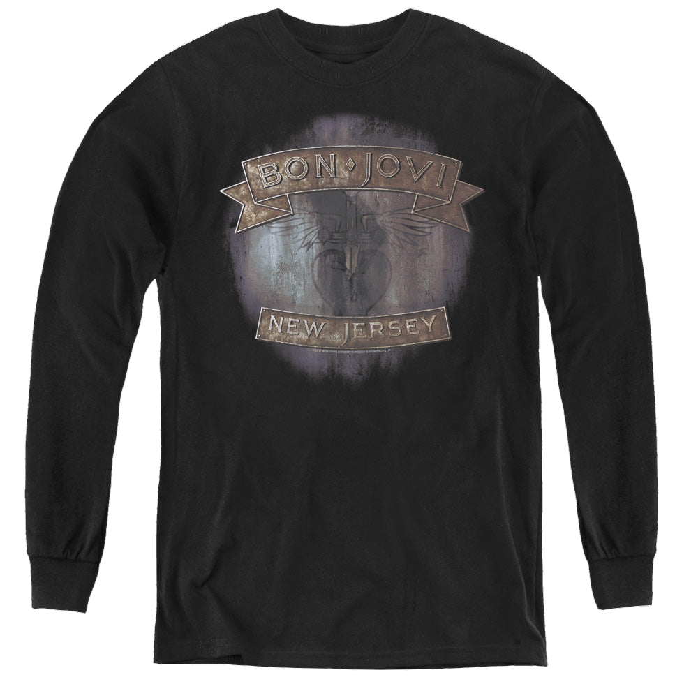 Bon Jovi New Jersey - Youth Long Sleeve T-Shirt Youth Long Sleeve T-Shirt Bon Jovi   