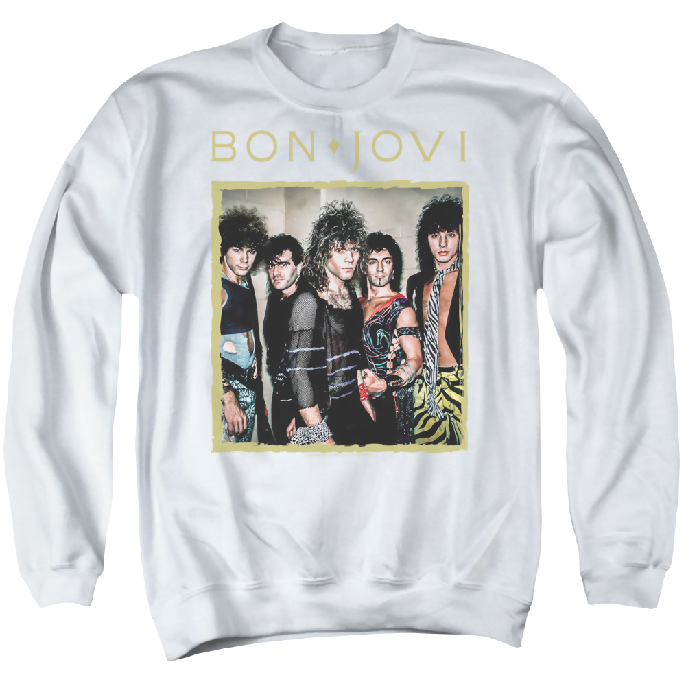 Bon Jovi Framed - Men's Crewneck Sweatshirt Men's Crewneck Sweatshirt Bon Jovi   