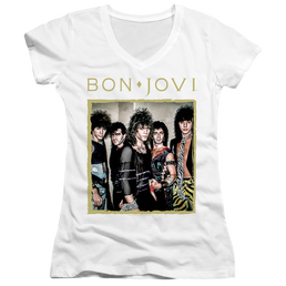 Bon Jovi Framed - Juniors V-Neck T-Shirt Juniors V-Neck T-Shirt Bon Jovi   