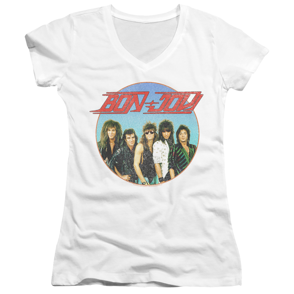 Bon Jovi Bon Sphere - Juniors V-Neck T-Shirt Juniors V-Neck T-Shirt Bon Jovi   
