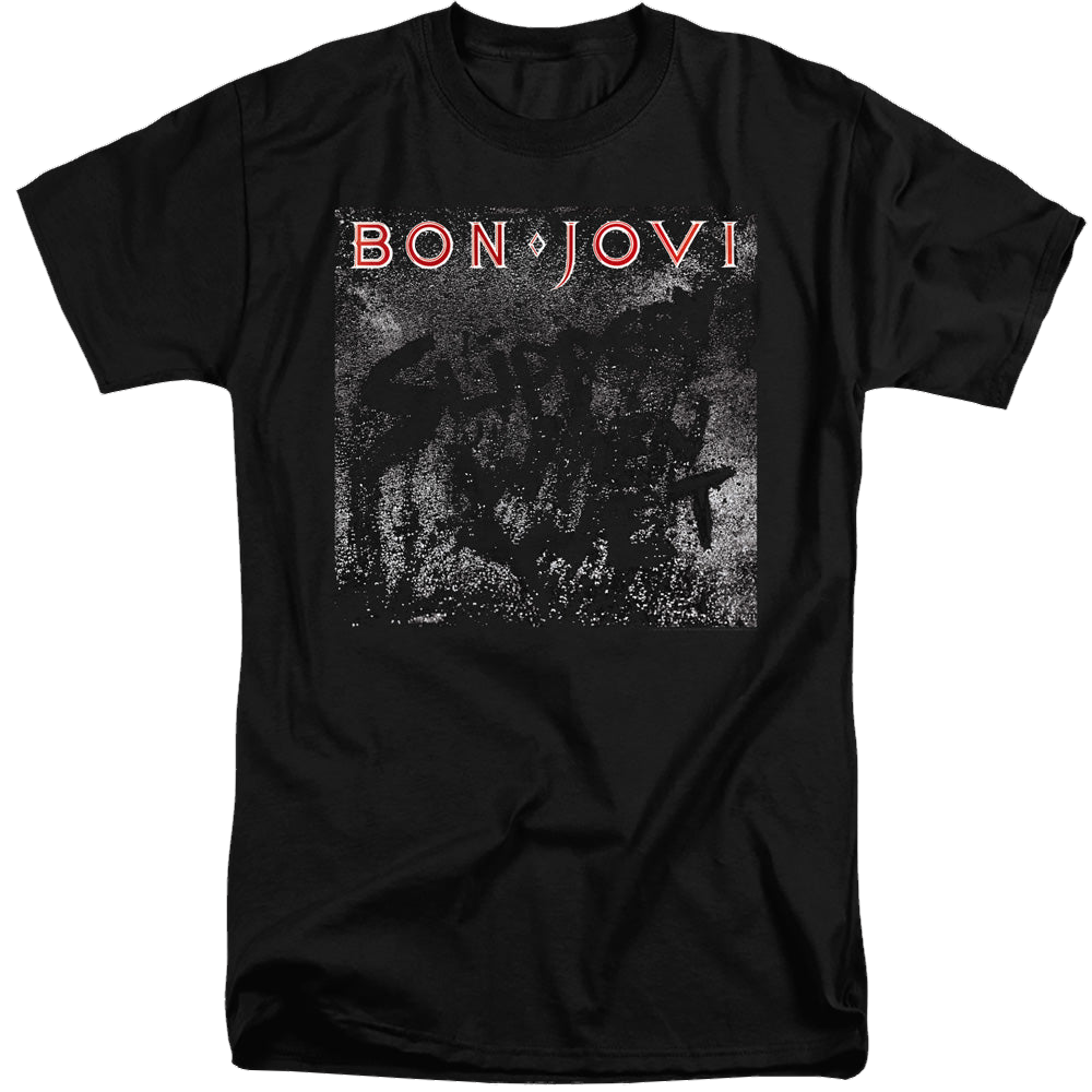 Bon Jovi Slippery Cover - Men's Tall Fit T-Shirt Men's Tall Fit T-Shirt Bon Jovi   