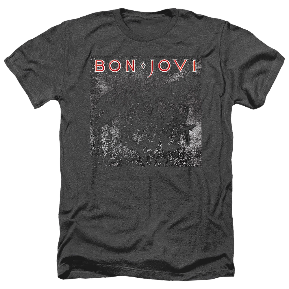 Bon Jovi Slippery Cover - Men's Heather T-Shirt Men's Heather T-Shirt Bon Jovi   