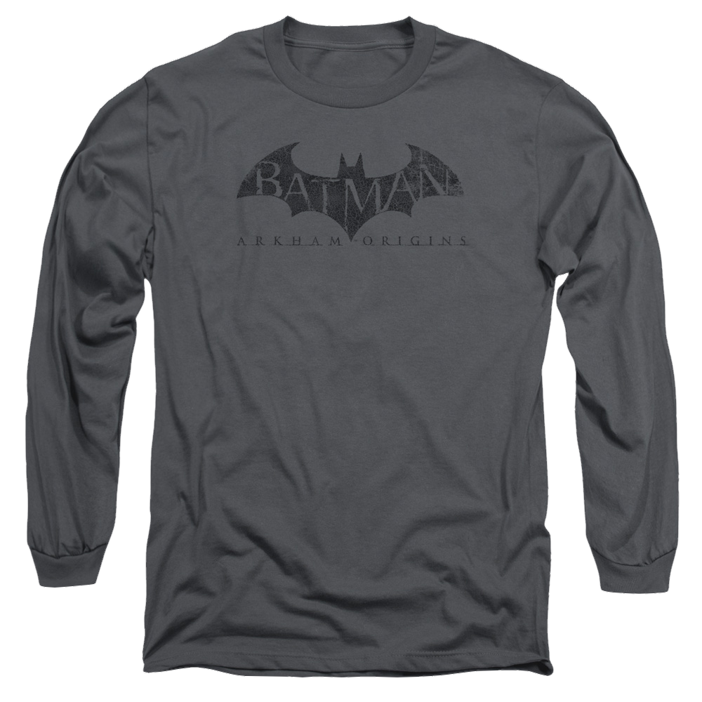 Batman - Arkham Crackle Logo - Men's Long Sleeve T-Shirt Men's Long Sleeve T-Shirt Batman   