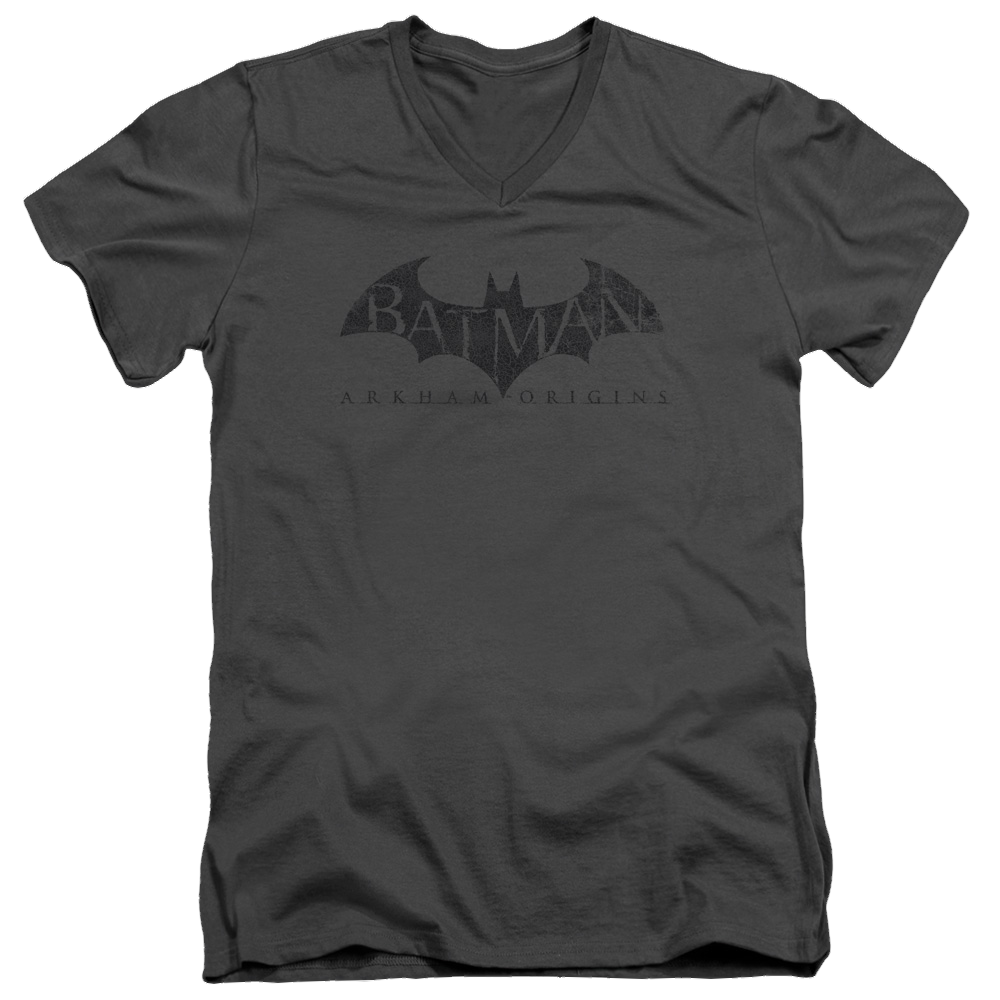 Batman - Arkham Crackle Logo - Men's V-Neck T-Shirt Men's V-Neck T-Shirt Batman   