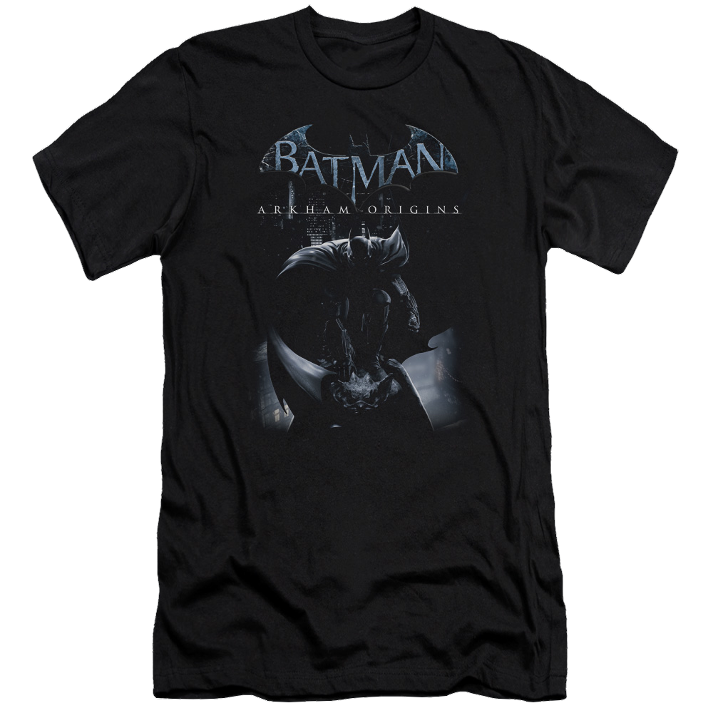 Batman - Arkham Perched Cat - Men's Premium Slim Fit T-Shirt Men's Premium Slim Fit T-Shirt Batman   