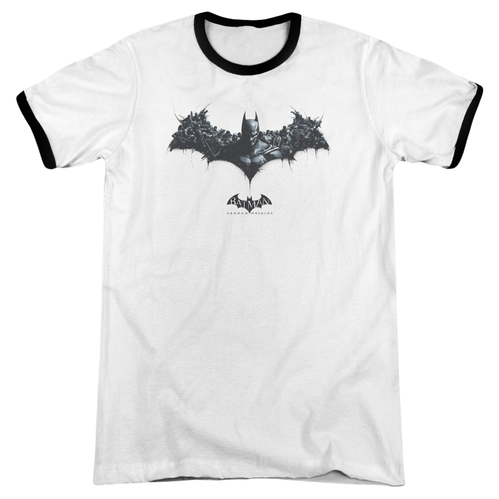 Batman - Arkham Bat Of Enemies - Men's Ringer T-Shirt Men's Ringer T-Shirt Batman   