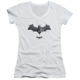 Batman - Arkham Bat Of Enemies - Juniors V-Neck T-Shirt Juniors V-Neck T-Shirt Batman   