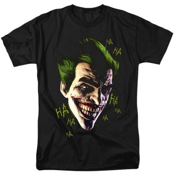 Black men's regular fit t-shirt with Joker Grim graphic