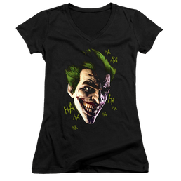 Joker, The Joker Grim - Juniors V-Neck T-Shirt Juniors V-Neck T-Shirt Joker   