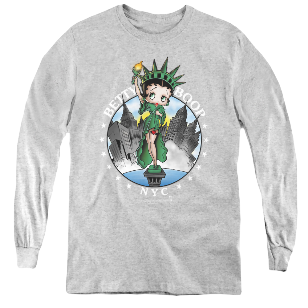 Betty Boop Nyc - Youth Long Sleeve T-Shirt Youth Long Sleeve T-Shirt Betty Boop   