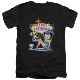 Betty Boop Welcome Las Vegas - Men's V-Neck T-Shirt Men's V-Neck T-Shirt Betty Boop   