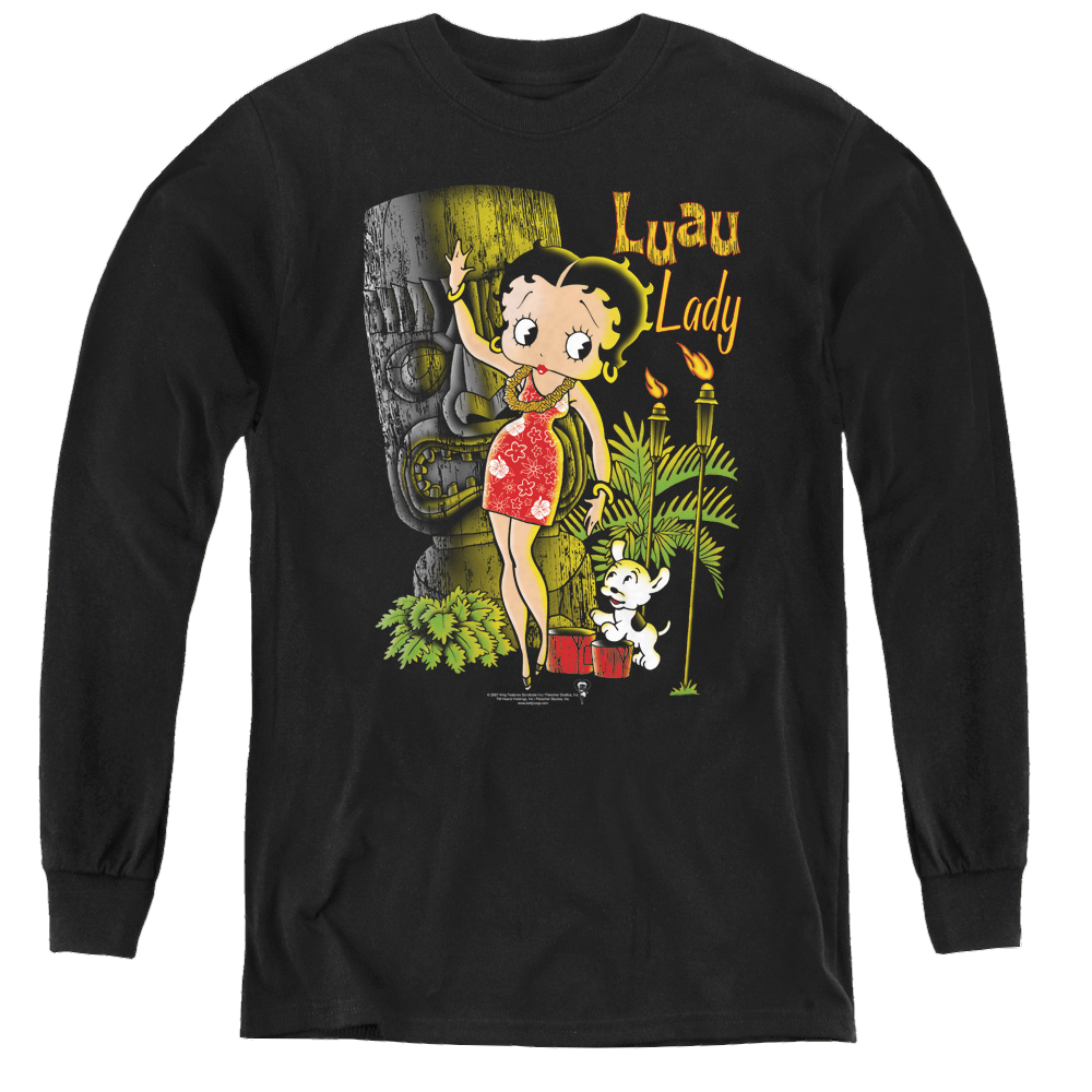 Betty Boop Luau Lady - Youth Long Sleeve T-Shirt Youth Long Sleeve T-Shirt Betty Boop   