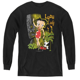 Betty Boop Luau Lady - Youth Long Sleeve T-Shirt Youth Long Sleeve T-Shirt Betty Boop   