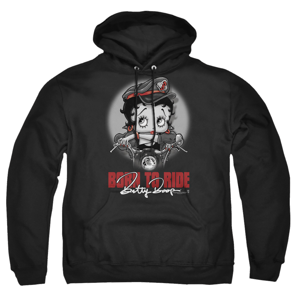 Betty Boop Born To Ride - Pullover Hoodie Pullover Hoodie Betty Boop   