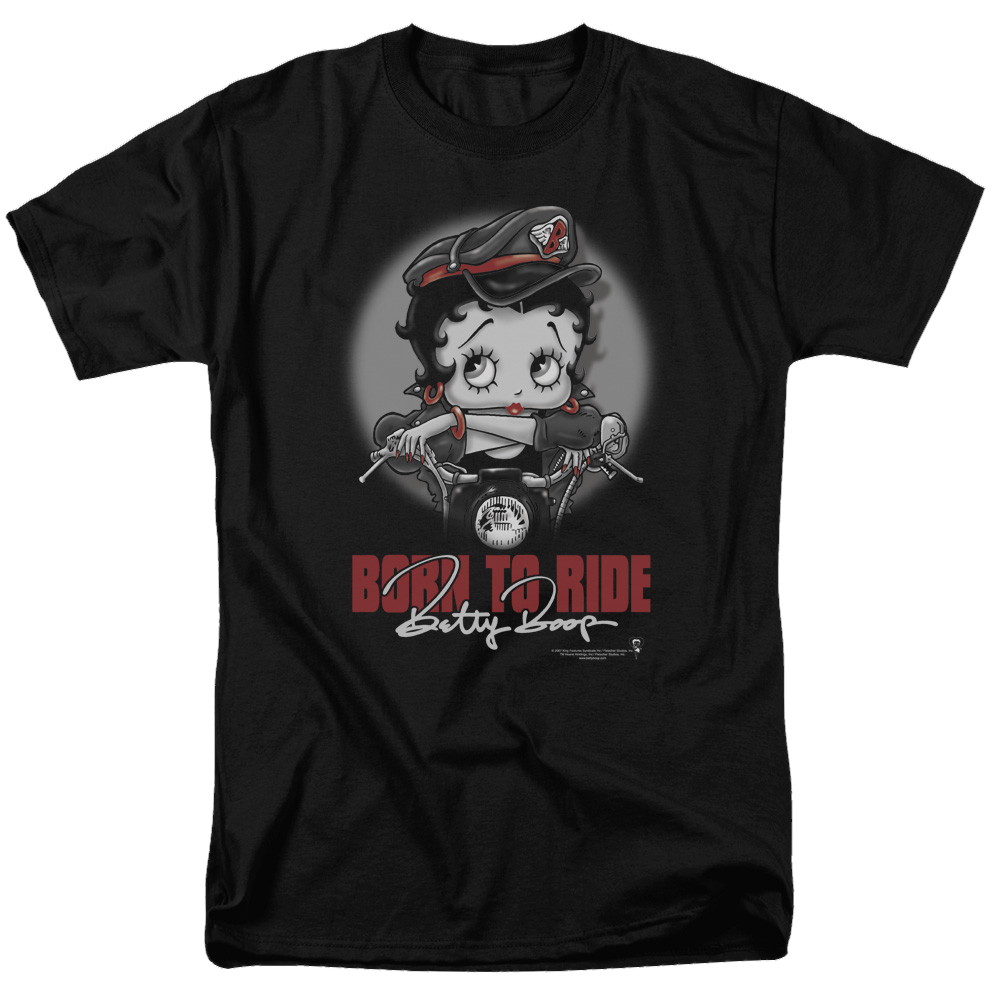 Betty Boop Born To Ride - Men's Regular Fit T-Shirt Men's Regular Fit T-Shirt Betty Boop   