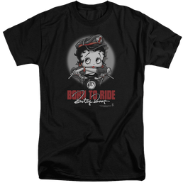Betty Boop Born To Ride - Men's Tall Fit T-Shirt Men's Tall Fit T-Shirt Betty Boop   