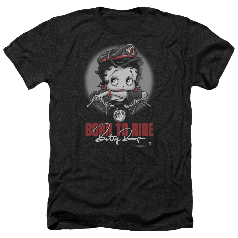 Betty Boop Born To Ride - Men's Heather T-Shirt Men's Heather T-Shirt Betty Boop   