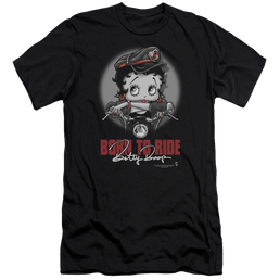 Betty Boop Born To Ride - Men's Premium Slim Fit T-Shirt Men's Premium Slim Fit T-Shirt Betty Boop   
