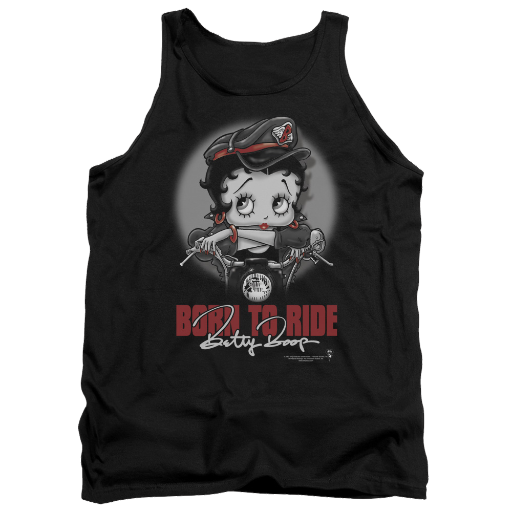 Betty Boop Born To Ride - Men's Tank Top Men's Tank Betty Boop   