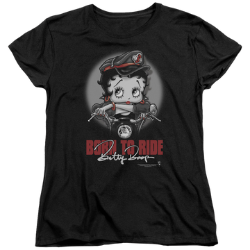 Betty Boop Born To Ride - Women's T-Shirt Women's T-Shirt Betty Boop   