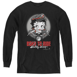 Betty Boop Born To Ride - Youth Long Sleeve T-Shirt Youth Long Sleeve T-Shirt Betty Boop   