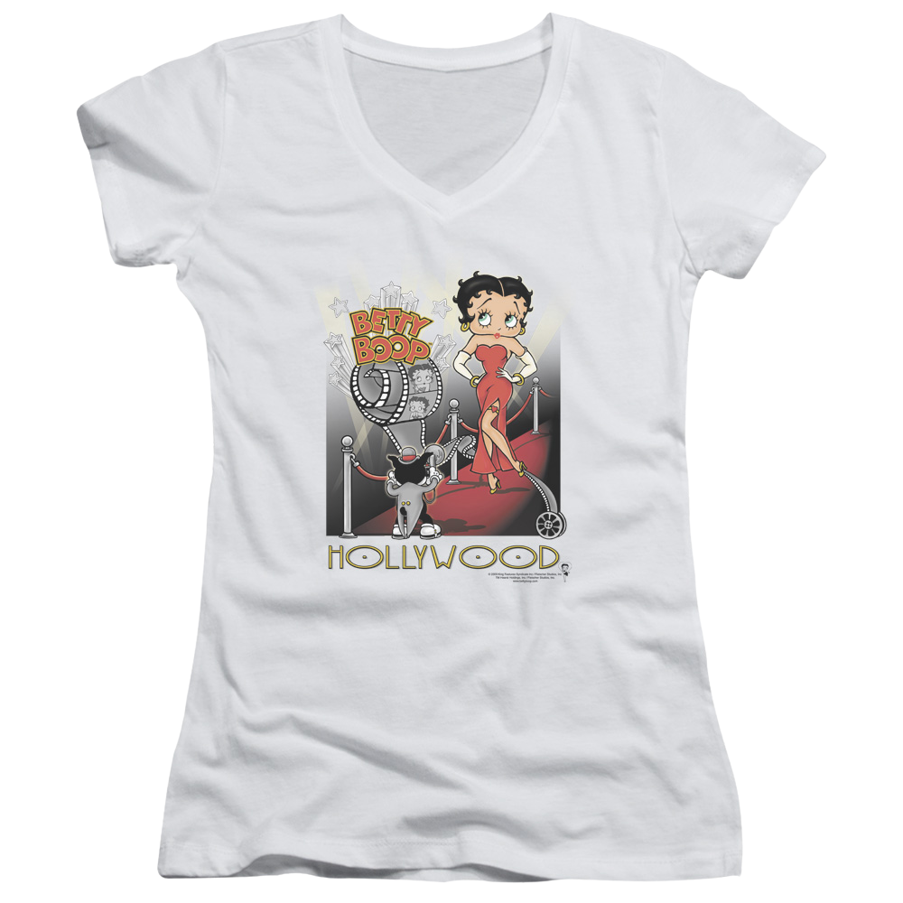 Betty Boop Hollywood - Juniors V-Neck T-Shirt Juniors V-Neck T-Shirt Betty Boop   