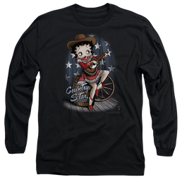 Betty Boop Country Star - Men's Long Sleeve T-Shirt Men's Long Sleeve T-Shirt Betty Boop   