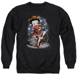 Betty Boop Country Star - Men's Crewneck Sweatshirt Men's Crewneck Sweatshirt Betty Boop   