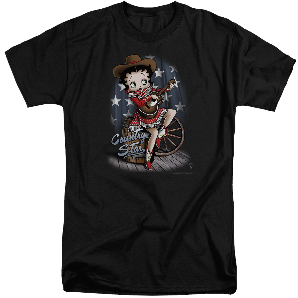 Betty Boop Country Star - Men's Tall Fit T-Shirt Men's Tall Fit T-Shirt Betty Boop   