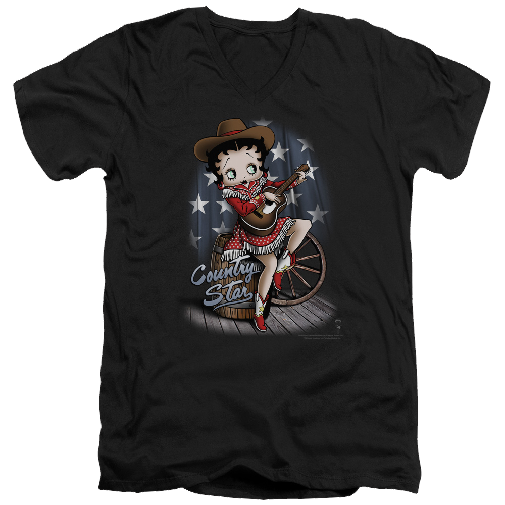 Betty Boop Country Star - Men's V-Neck T-Shirt Men's V-Neck T-Shirt Betty Boop   