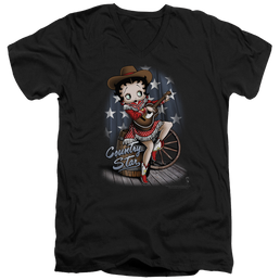 Betty Boop Country Star - Men's V-Neck T-Shirt Men's V-Neck T-Shirt Betty Boop   