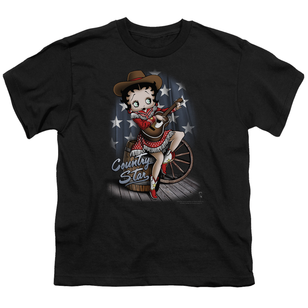 Betty Boop Country Star - Youth T-Shirt Youth T-Shirt (Ages 8-12) Betty Boop   