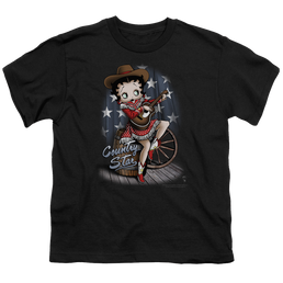 Betty Boop Country Star - Youth T-Shirt Youth T-Shirt (Ages 8-12) Betty Boop   