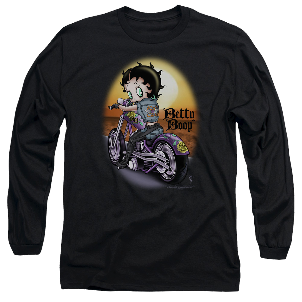 Betty Boop Wild Biker - Men's Long Sleeve T-Shirt Men's Long Sleeve T-Shirt Betty Boop   